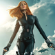 Black Widow strikes a totally practical pose on the poster for Captain America: The Winter Soldier